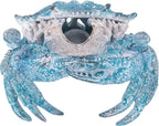 Coral Reef Crab Wine Bottle Holder Countertop Bar Single Wine Holder Nautical Coastal Decor (Aqua)
