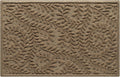 WaterHog Boxwood Front Door Mat Indoor Outdoor Entrance, Absorbent All-Weather Doormat with Non-Slip Rubber Backing, Dirt & Moisture Trapper, Low Profile & Easy Clean, Made in USA, 23"x36" Camel