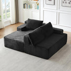 96" L Shaped Cloud Sectional Couch with Chaise, Deep Seat Modular Sectional Sofa Corduroy Memory Foam Sofa Boneless Couches for Living Room Bedroom, No Assembly Required | Breathable material