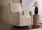 Delta Children Mercer Electronic Power Recliner and Swivel Glider with USB-A and Type-C Ports - Greenguard Gold Certified - Stain-Resistant Performance Fabric is Oeko-TEX Standard 100 Certified, Sand