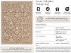 HUGEAR 6x9 Area Rugs for Living Room Washable Rug Carpet Brown Neutral Bedroom Rug Non Slip Soft Low Pile Retro Distressed Stain Resistant for Home Dining Room Office Farmhouse
