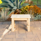 Shine Company 2 Ft. Outdoor Wood Backless Patio Garden Bench, Light Beige