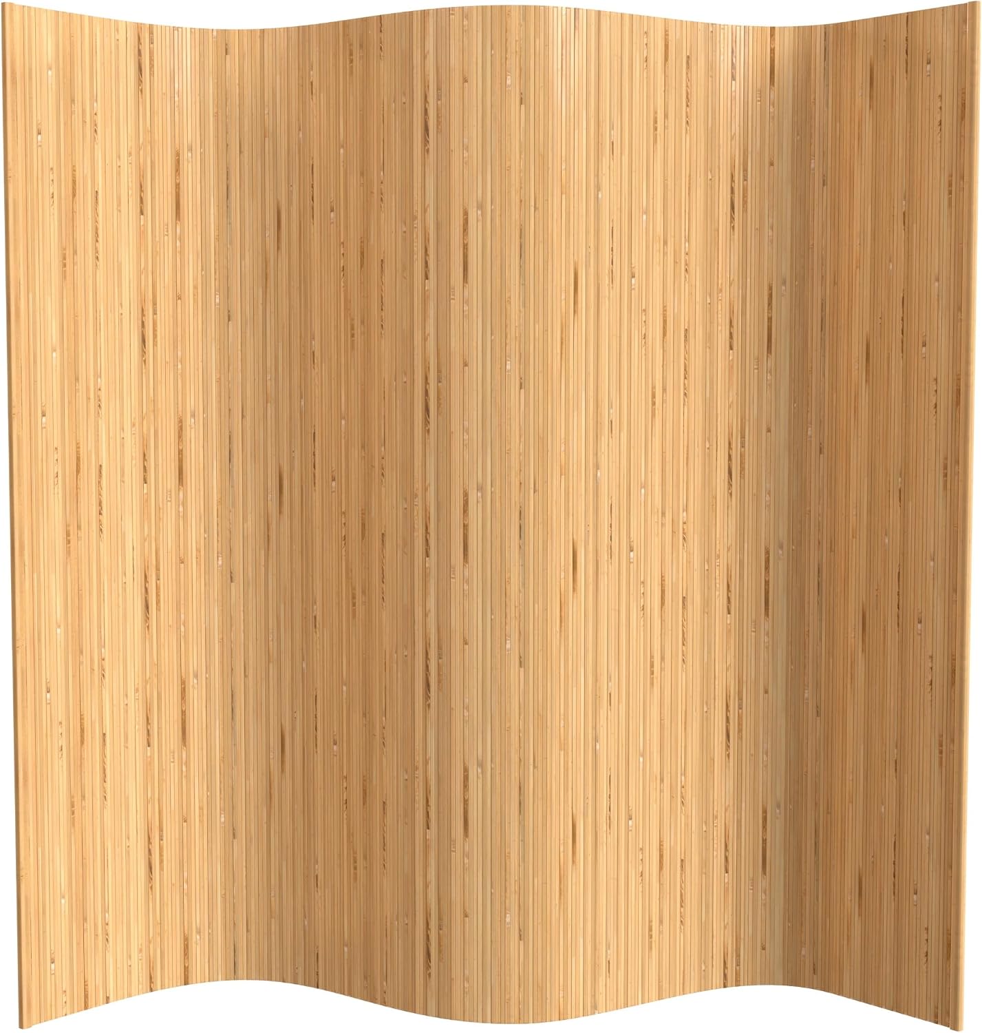 7 ft. Tall Reversible Bamboo Wave Screen - Burnt Bamboo