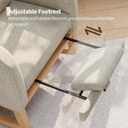 GarveeHome Rocking Chair, Modern Nursery Glider Chair with Side Pockets and Pillow, Rocker Chair for Living Room Bedroom Nursing Room, Grey