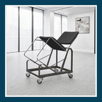 OEF Furnishings OEFDY86 Stack Chair Dolly, Heavy Duty Steel Cart (Vertical Cradle, Fits OEF8600 Series and Similar Sized Stack Chairs, 1100 lb Weight Capacity, Swivel Casters)