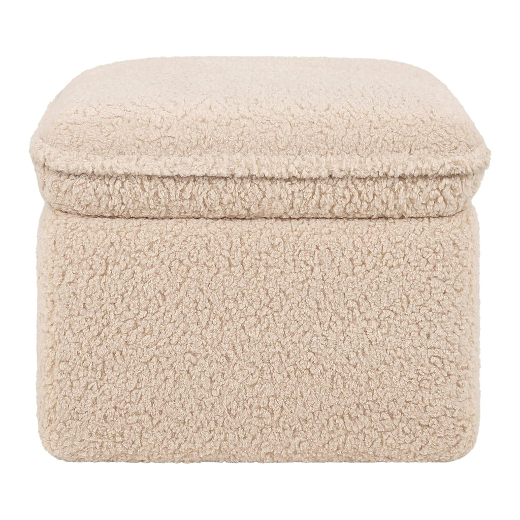 Babyletto Cali Storage Ottoman in Chai Shearling, Greenguard Gold Certified