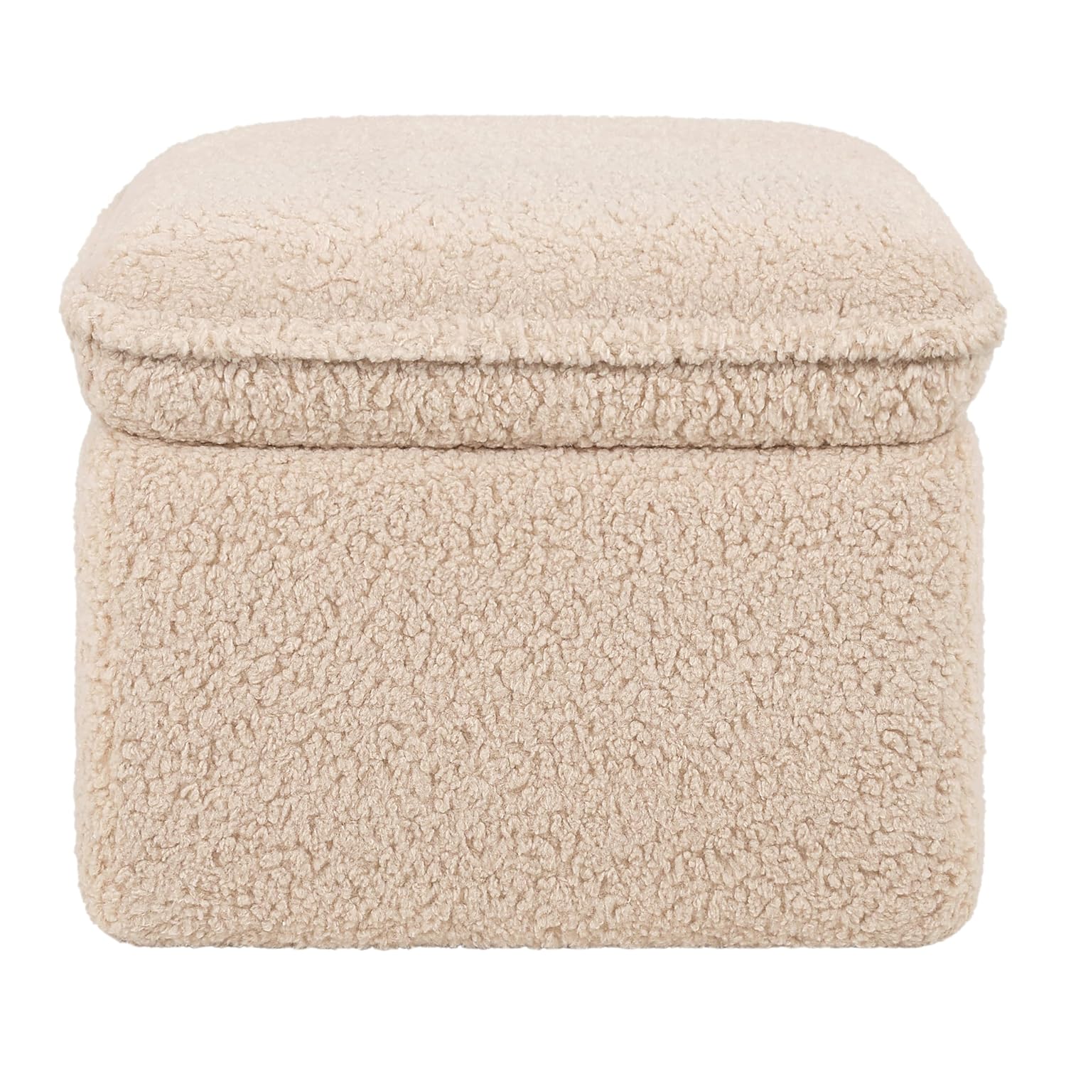 Babyletto Cali Storage Ottoman in Chai Shearling, Greenguard Gold Certified