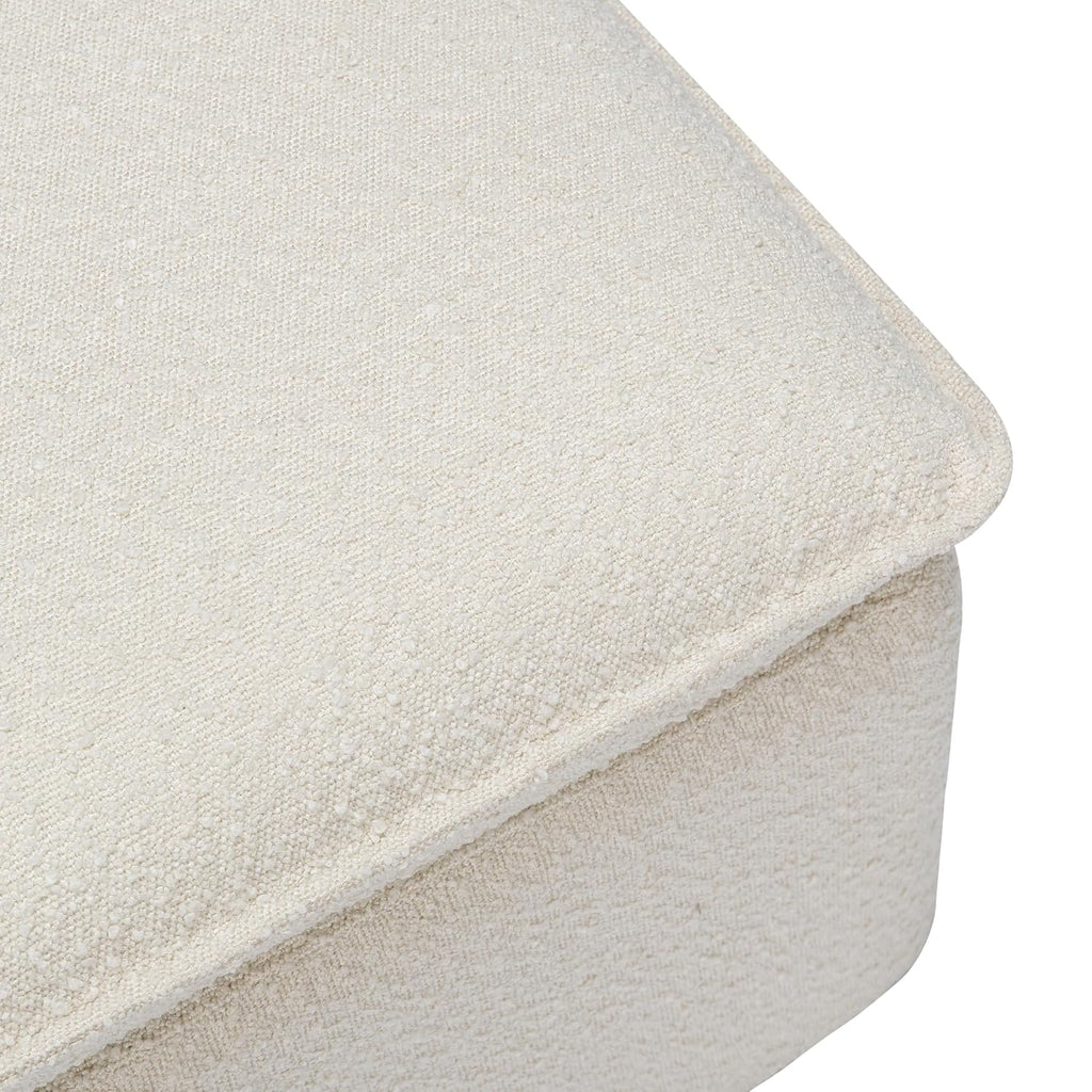 Babyletto Cali Storage Ottoman in Ivory Boucle, Greenguard Gold Certified