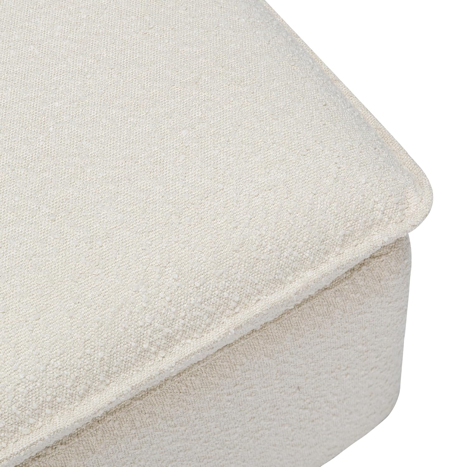 Babyletto Cali Storage Ottoman in Ivory Boucle, Greenguard Gold Certified