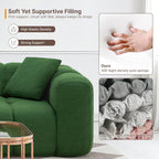 KISLOT 84" Boneless Couch No Assembly Required Loveseat Sofa Modern Deep Seat Cloud Couch Modern Compressed Sofa Oversized Upholstered 3-Seater for Living Room Bedroom