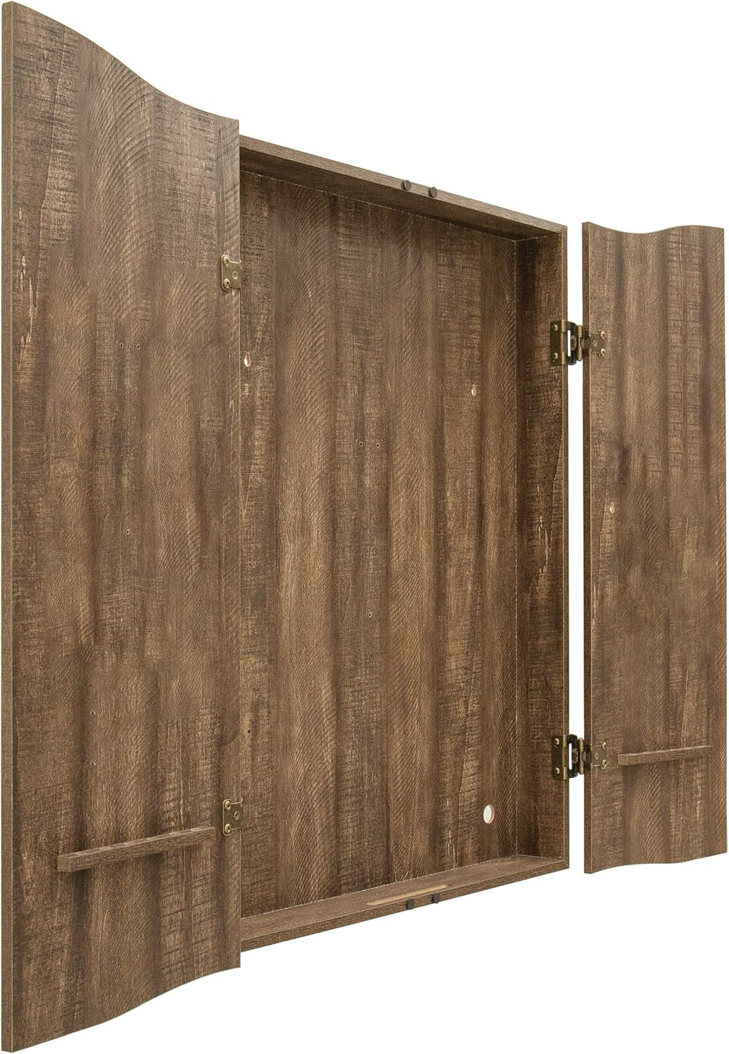 DMI Sports MI Sports Brown CricketPro Dartboard Cabinet | Designed for Arachnid 15.5” CricketPro 900, 800, 750, 650 Electronic Dartboards | Does Not Include Dartboard