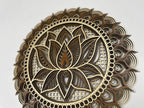 Mandala Wall Art, Mandala Wood Wall Art Decor, Lotus Flower Wall Decoration, Layered Mandala (X-Large)