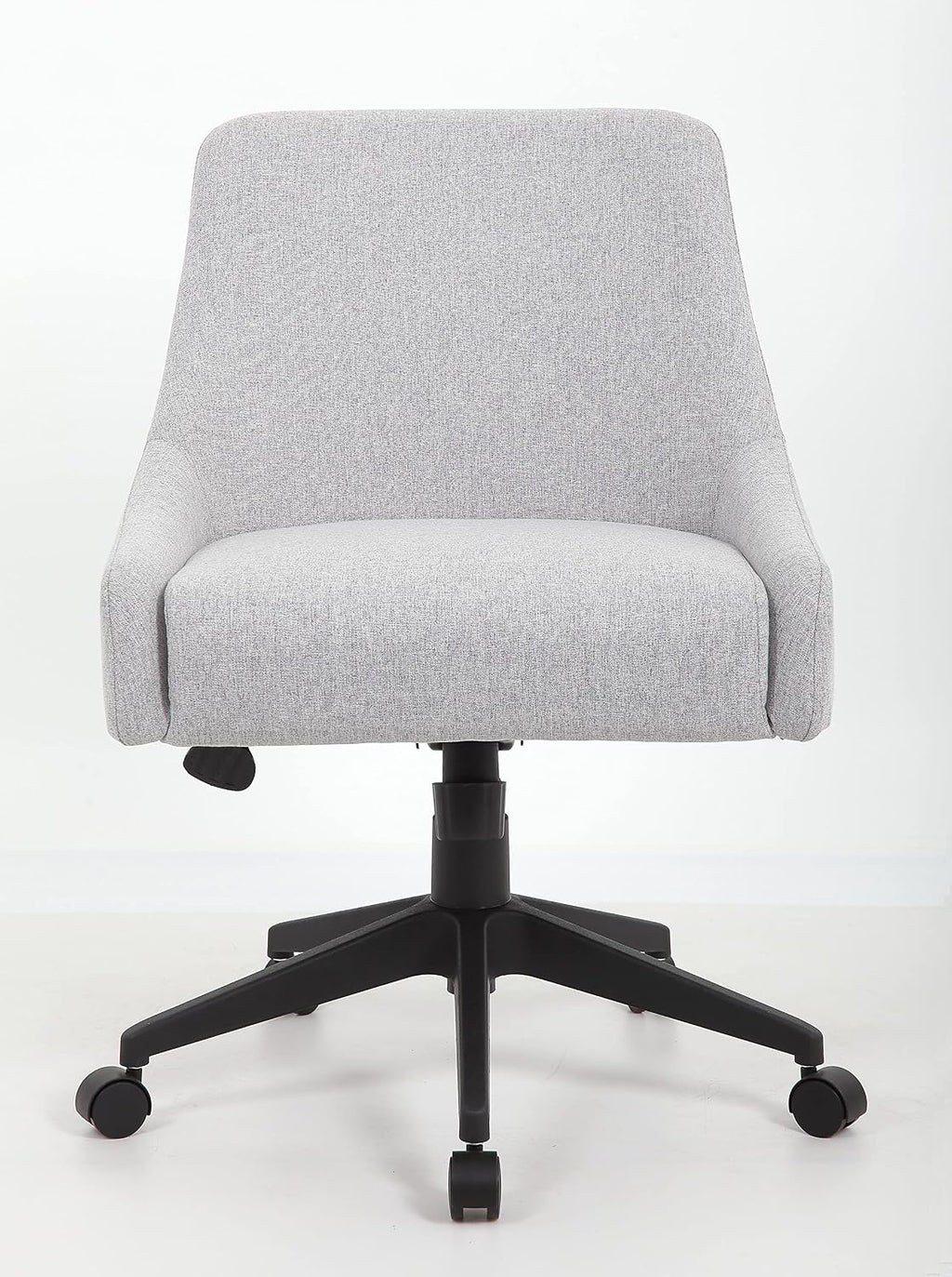Boss Office Products Boyle Poly-Linen Guest Chair with Casters in Grey