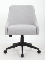 Boss Office Products Boyle Poly-Linen Guest Chair with Casters in Grey