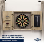 American Legend Barnwood Dartboard Cabinet with Wheat Finished Barn Style Doors - Dartboard Not Included
