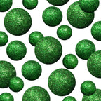 Green Glitter Foam Balls for Crafts, About 625 Mini Decorative Vase Filler Balls, Sparkly Table Scatter Confetti Decorations, 3/8" to 3/4", Green Party, Holiday, Wedding & DIY Décor