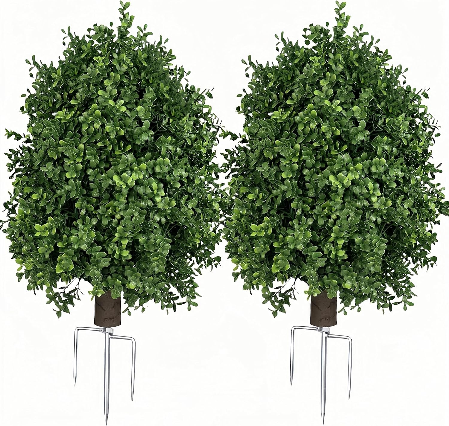 Boxwood Topiary Bush – Artificial Shrubs for Outdoors, Artificial Boxwood Topiary Ball Tree, UV Resistant Evergreen for Front Porch, Garden, Yard & Balcony Decor