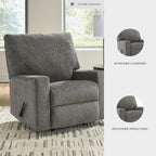 Signature Design by Ashley Seyler Lane Urban Rocking One Pull Recliner with Adjustable Backrest, Gray
