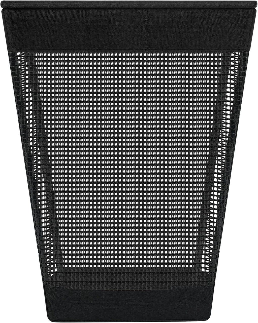 STO STO 75L Laundry Hamper with Lid, Black Clothes Hamper with Handles, Breathable Vinyl Mesh Laundry Basket, Sturdy Steel Frame, Space Saving Laundry Bin for Bathroom, Bedroom, Dorm, Small Spaces