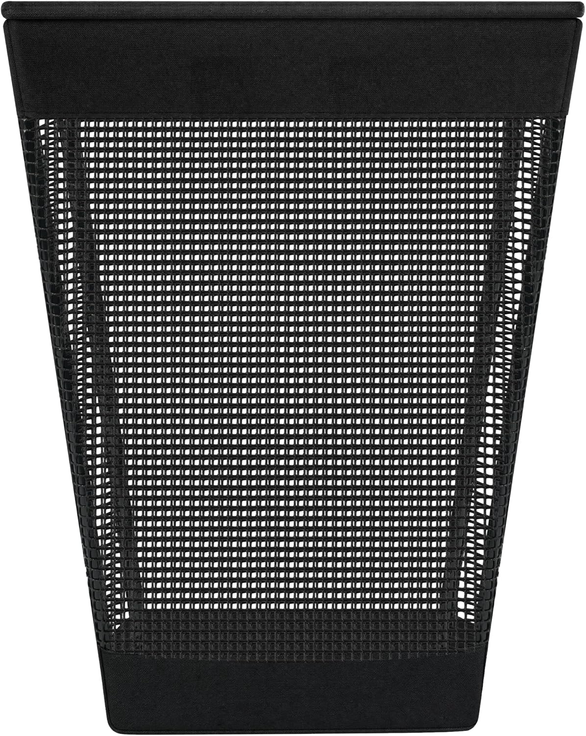 STO STO 75L Laundry Hamper with Lid, Black Clothes Hamper with Handles, Breathable Vinyl Mesh Laundry Basket, Sturdy Steel Frame, Space Saving Laundry Bin for Bathroom, Bedroom, Dorm, Small Spaces