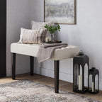 CorLiving California 24 Panel Bench in White Leatherette, White
