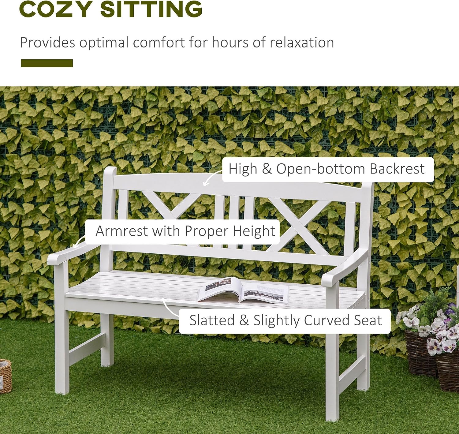 Rustic Style Wooden Bench
