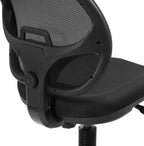 Office Star DC Series Deluxe Breathable Mesh Back Ergonomic Drafting Chair with Lumbar Support and Adjustable Footring, Black Fabric