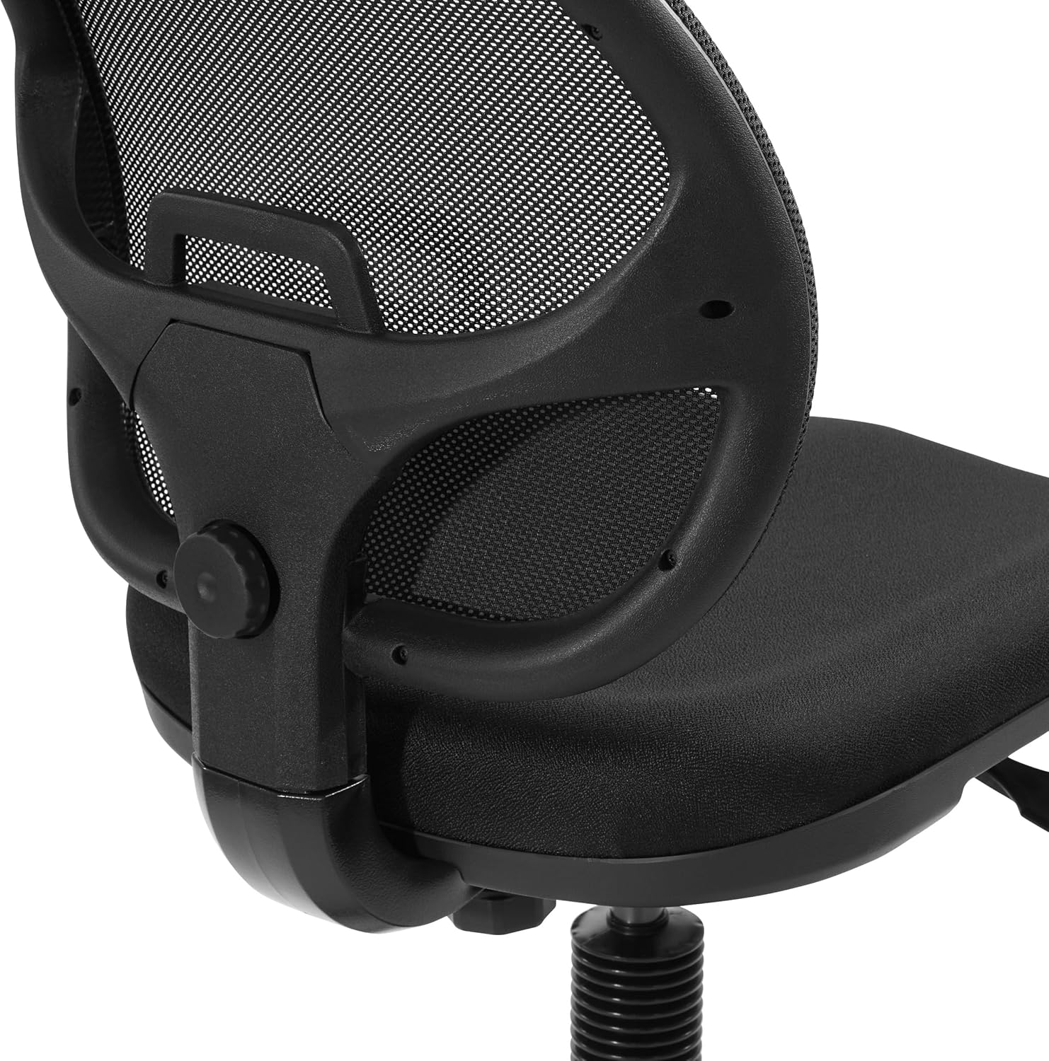 Office Star DC Series Deluxe Breathable Mesh Back Ergonomic Drafting Chair with Lumbar Support and Adjustable Footring, Black Fabric