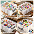 Citylife 17 QT Plastic Storage Bins Clear Storage Box with Lids Multipurpose Stackable Storage Containers for Organizing Tool, Craft, Crayon