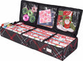 Propik Wrapping Paper Storage Container | Gift Wrap Organizer Under Bed | 41”x14”x6” | Box Holder for 18-24 Rolls Up to 40” | 600D Oxford Material | Pockets for Ribbon, Bows and Accessories (Plaid)