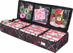 Propik Wrapping Paper Storage Container | Gift Wrap Organizer Under Bed | 41”x14”x6” | Box Holder for 18-24 Rolls Up to 40” | 600D Oxford Material | Pockets for Ribbon, Bows and Accessories (Plaid)