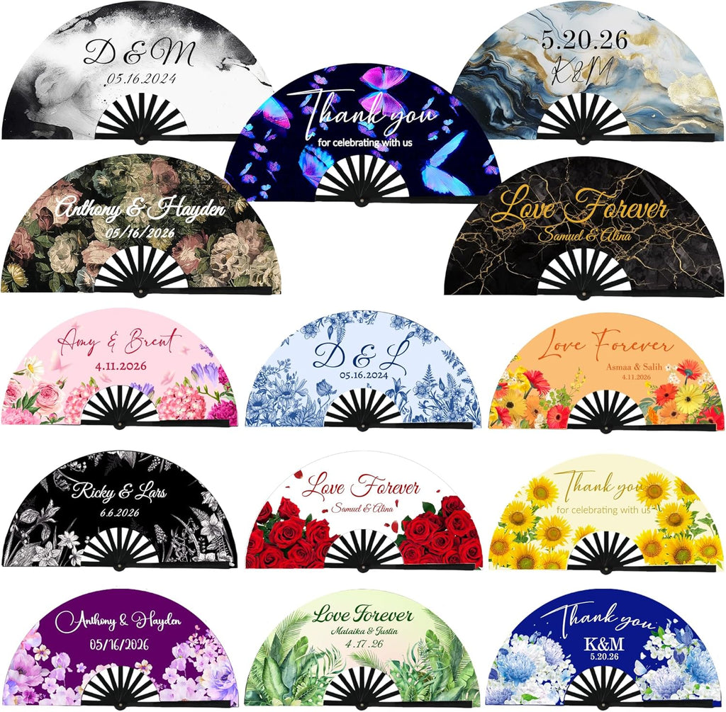 Personalized Line Dance Popping Fan personalized hand fans Custom Decorative Folding Fans with Picture Text for Wedding (1)