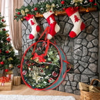Coume 4 Pcs Christmas Wreath Storage Bag Garland Wreaths Container with Clear Window for Xmas Holiday Decorations Storage Protection Bags Resistant Water Box (24 Inch Diameter,7 Inch High)