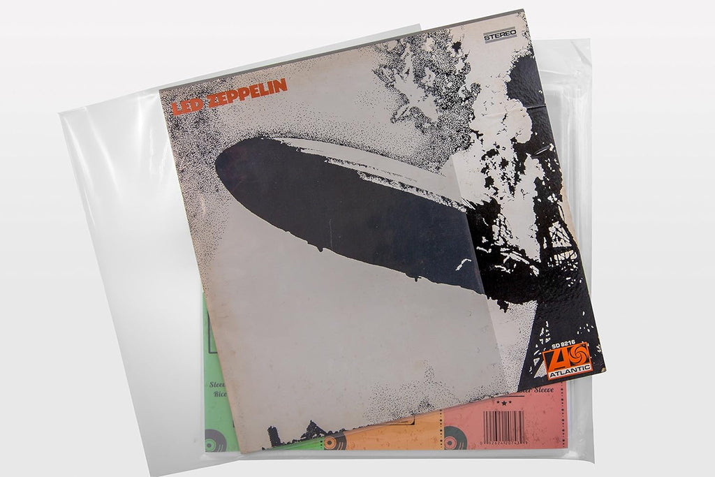 Invest In Vinyl 100 Clear Plastic Protective LP Outer Sleeves 3 Mil. Vinyl Record Sleeves Album Covers 12.75" x 12.5" Provide Your LP Collection with The Proper Protection