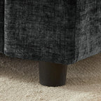 35'' Cloud Chenille Ottoman for Bedroom, Living Room and Entryway (Grey) | Bedroom