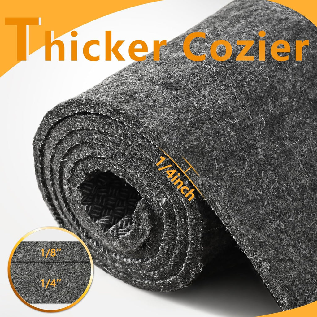 5x7 Non Slip Rug Pad Gripper, 1/4" Thick Cushioned Carpet Pads for Hardwood Floors, Felt and Silicone Backing, Under Area Rugs Anti Skid Mat Keep Rugs in Place