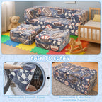 Cvortll Modular Kids Play Couch, Glow in Dark Kids Sofa, Child Sectional Sofa, Toddler Play Couch Fold Out Kid Sofa for Playroom & Bedroom Furniture for Boys Girls, Ball