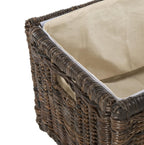 happimess HPM9002A Elijah 30" Wicker Storage Trunk, Collapsible for flat storage, Rattan-Sarang Buaya, Coastal for Office, Dorm Room-LivingRoom, Bedroom, Dining Room, Brown