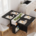 IDEALHOUSE Folding Dining Table with Storage, Folding Kitchen Table with Drawers, Apartments, Small Spaces