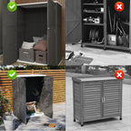 Multi-Function White Storage Tower, Sized 52x28x69 Inches - A Weatherproof Solution for Organizing Tall Tools and Equipment