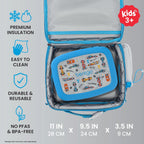 Bentgo Kids Prints Lunch Bag - Double-Insulated, Reusable, for Kids 3+, Adjustable Strap; Holds Lunch Box/Water Bottle/Snacks; Easy-Clean, Water-Resistant, Pockets (NEW Race Cars)