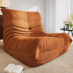 YITAHOME Bean Bag Chairs for Adults | Giant Lazy Floor Sofa with Memory Foam, Comfy Cordury Fireside Chair Beanbags for Living Room Apartment Dorm Office, Brown