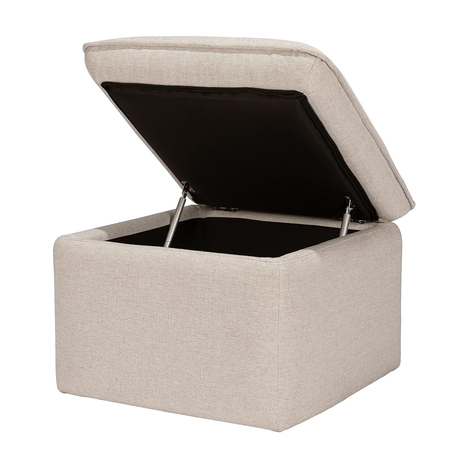 Babyletto Cali Storage Ottoman in Performance Beach Eco-Weave, Water Repellent & Stain Resistant, Greenguard Gold Certified and CertiPUR-US® Certified