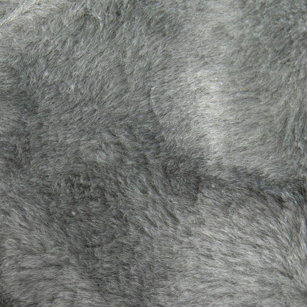 EMMA + OLIVER Denver Oversized Gray Furry Bean Bag Chair for Kids and Adults