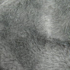 EMMA + OLIVER Denver Oversized Gray Furry Bean Bag Chair for Kids and Adults