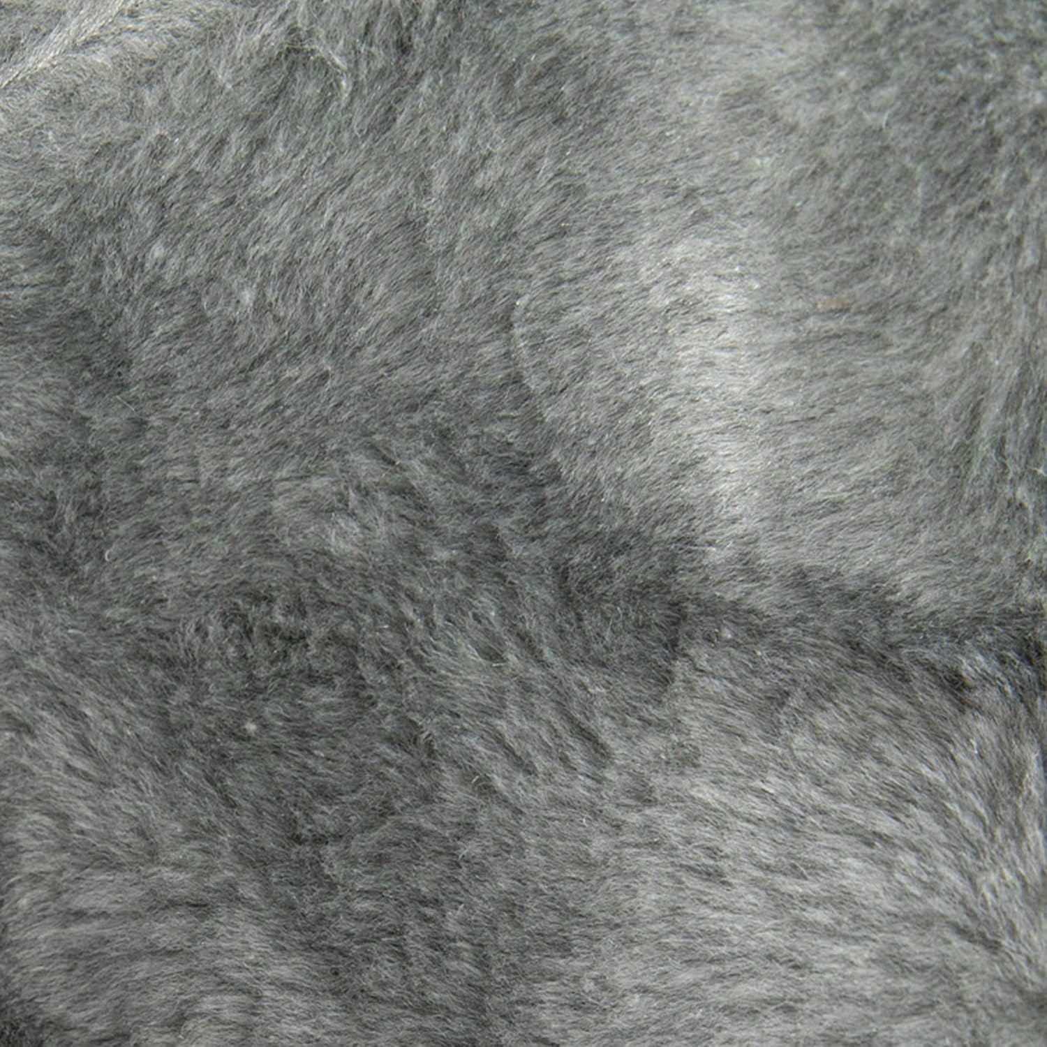 EMMA + OLIVER Denver Oversized Gray Furry Bean Bag Chair for Kids and Adults