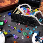 Syhood 570 Pcs 5 Sizes Multicolor Fake Acrylic Gems Crushed Ice Rocks Plastic Gemstones Pirate Treasure for Crafting Vase Fillers Table Scatter Sensory Bin Fillers Spring Centerpieces Decoration