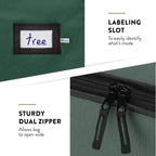 ZOBER Wide Christmas Tree Storage Bag - Maximum Accessibility - Fits 9 Ft Trees - 600D Oxford Fabric Christmas Tree Bag For Storage Box For Xmas - Strong, Durable Straps & Handles - Card Slot - Green