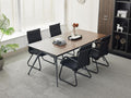 Okeysen Office Guest Chairs Set of 4, Modern Leather Reception Chairs with Mid Back & Sled Base, No-Wheel Desk Chairs for Waiting Room & Conference Room