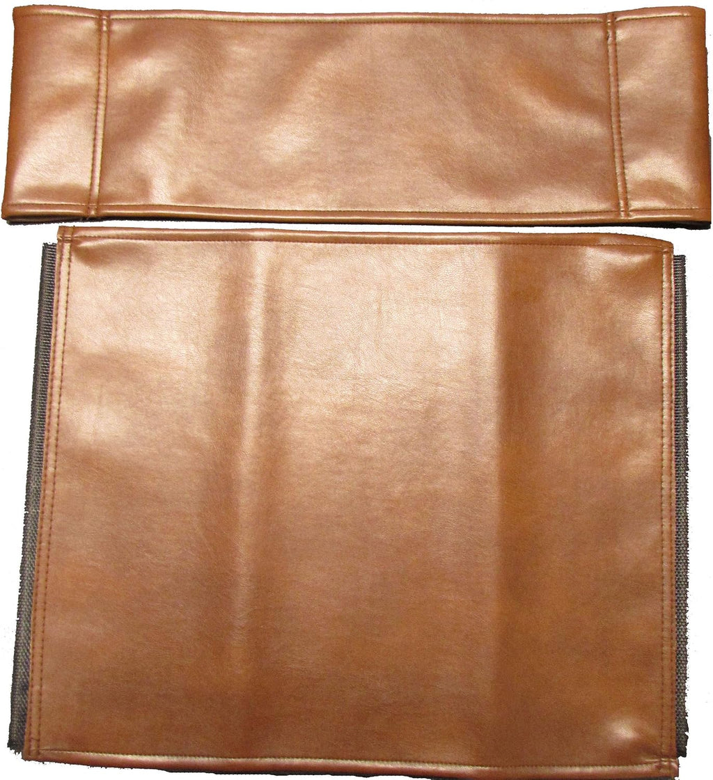 TLT Bonded Leather Replacement Cover Set for Directors Chair (Round Stick) - Saddle